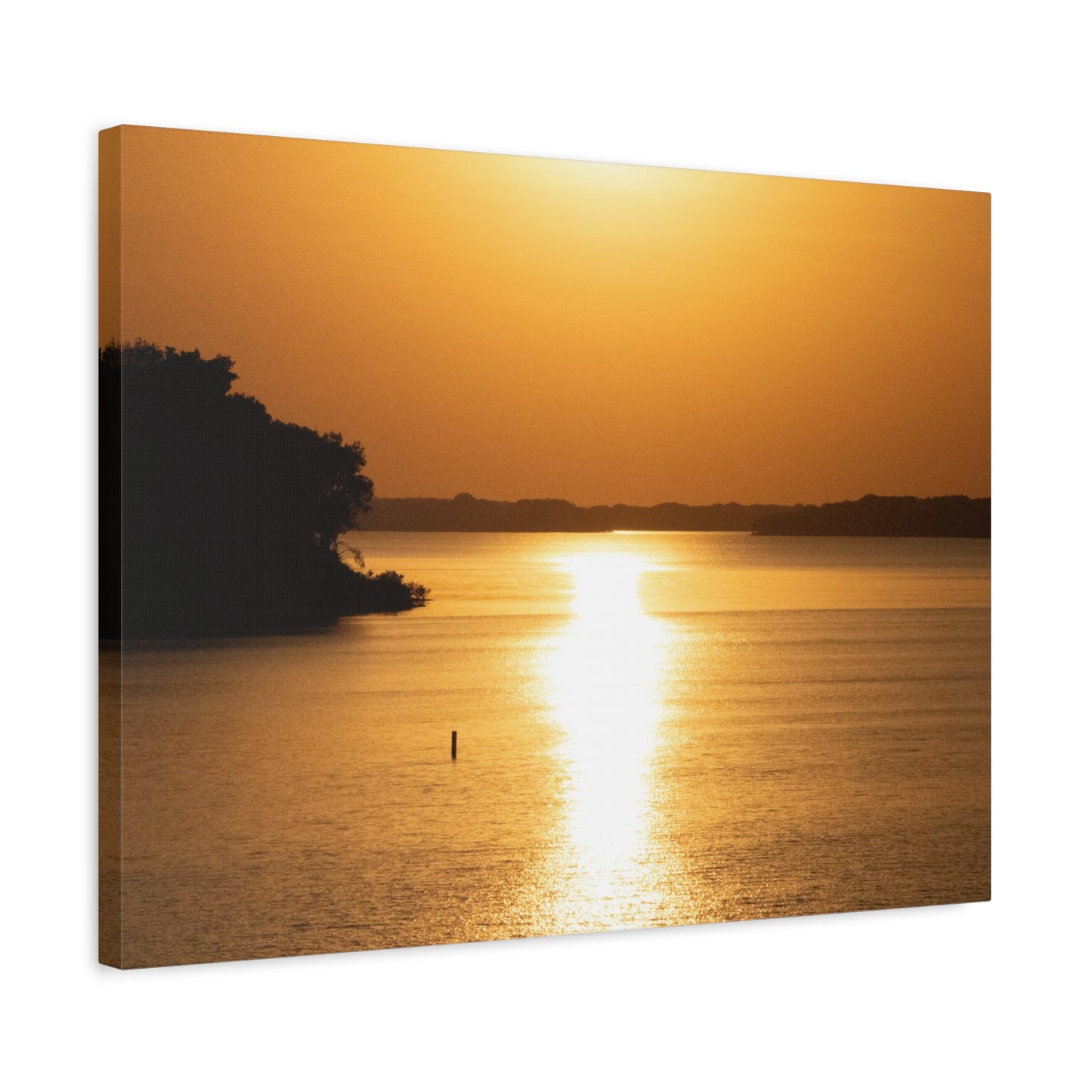 Sunset Over Calm Waters Matte Canvas