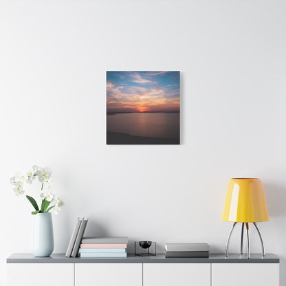 Lakeside Sundown Matte Canvas