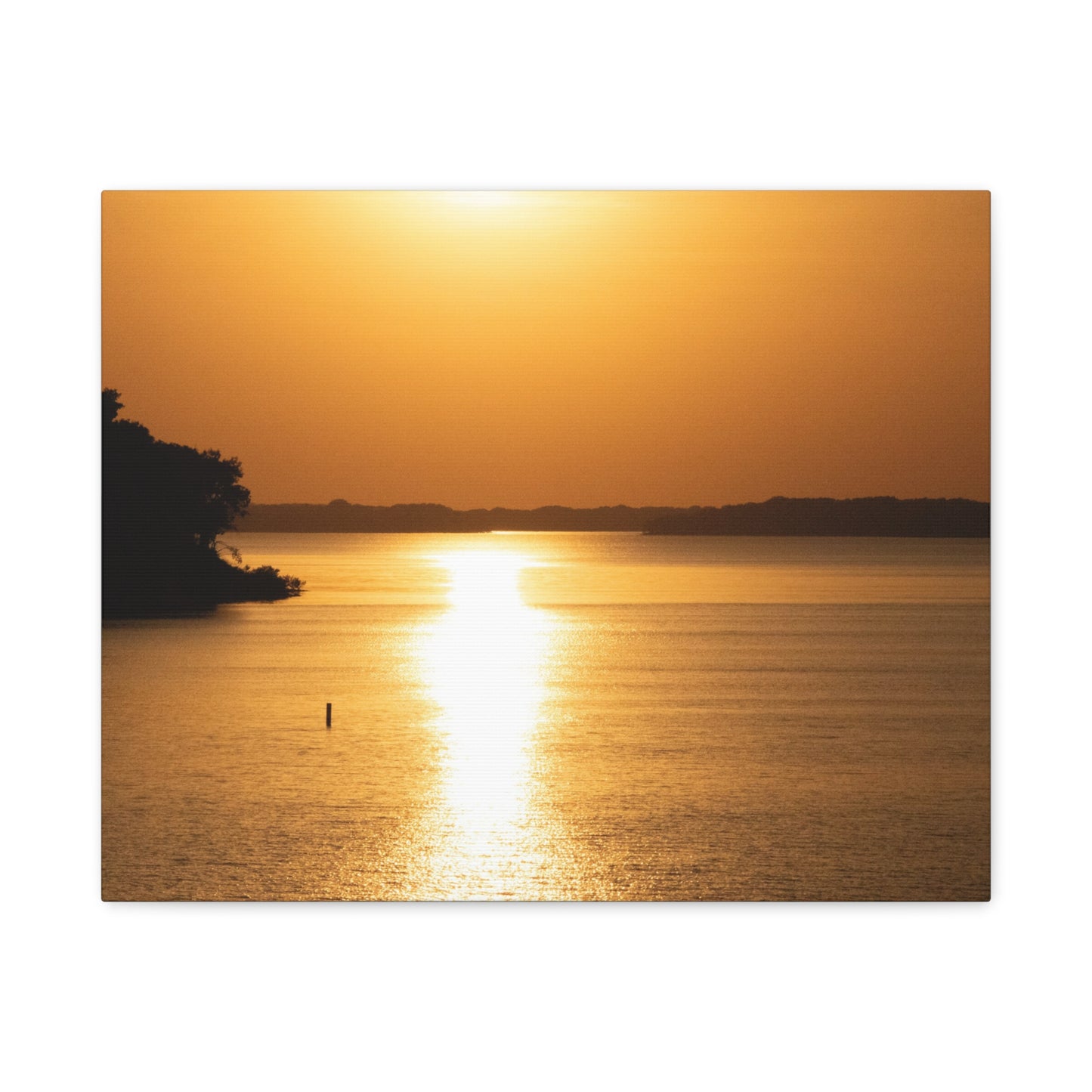 Sunset Over Calm Waters Matte Canvas