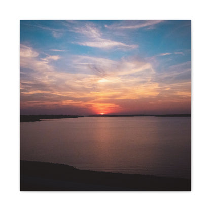 Lakeside Sundown Matte Canvas