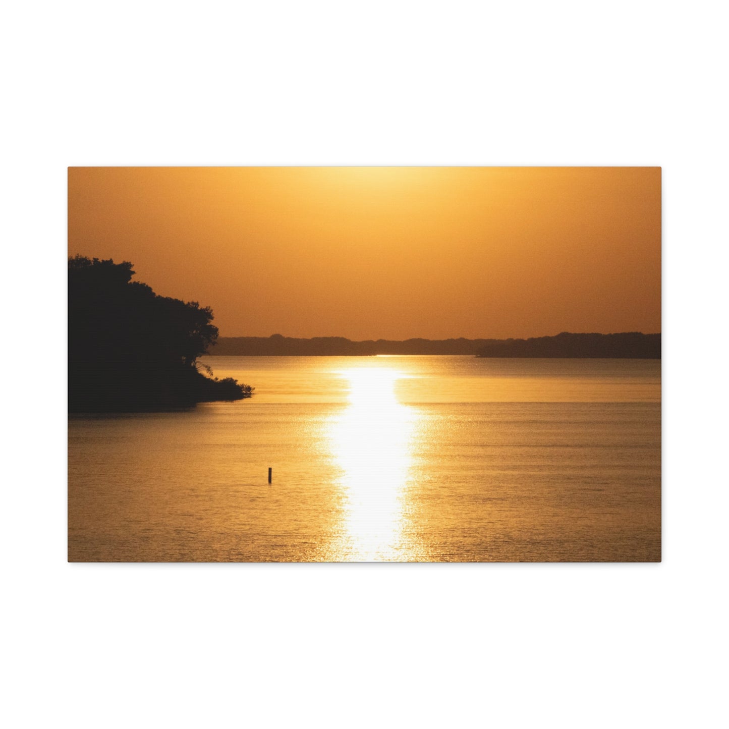 Sunset Over Calm Waters Matte Canvas