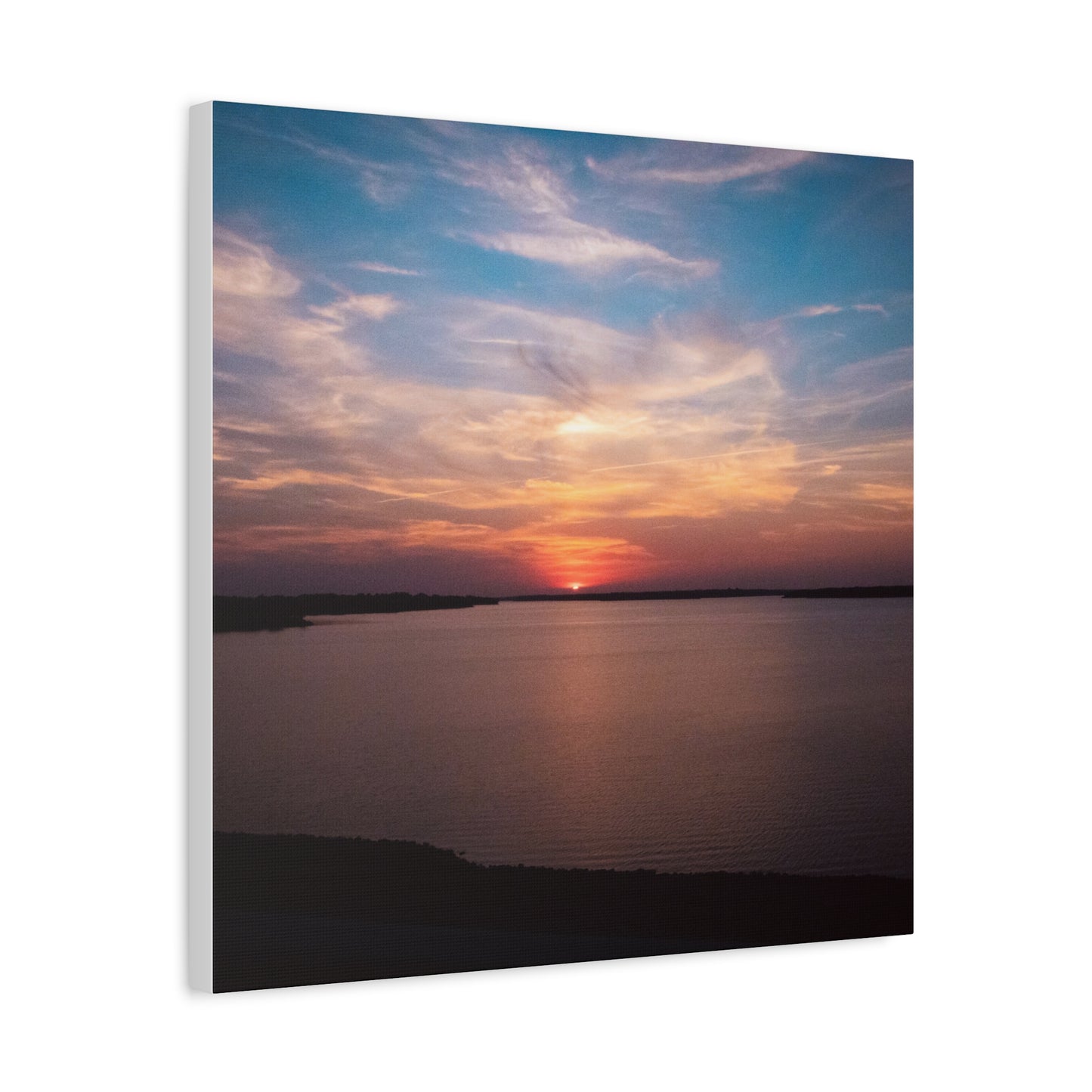 Lakeside Sundown Matte Canvas