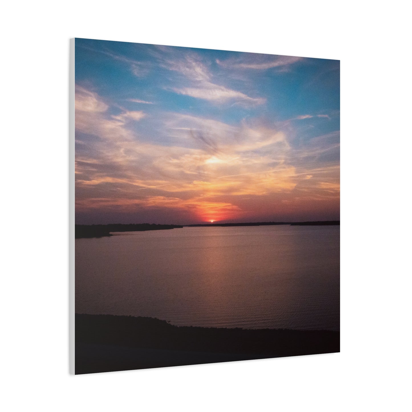 Lakeside Sundown Matte Canvas