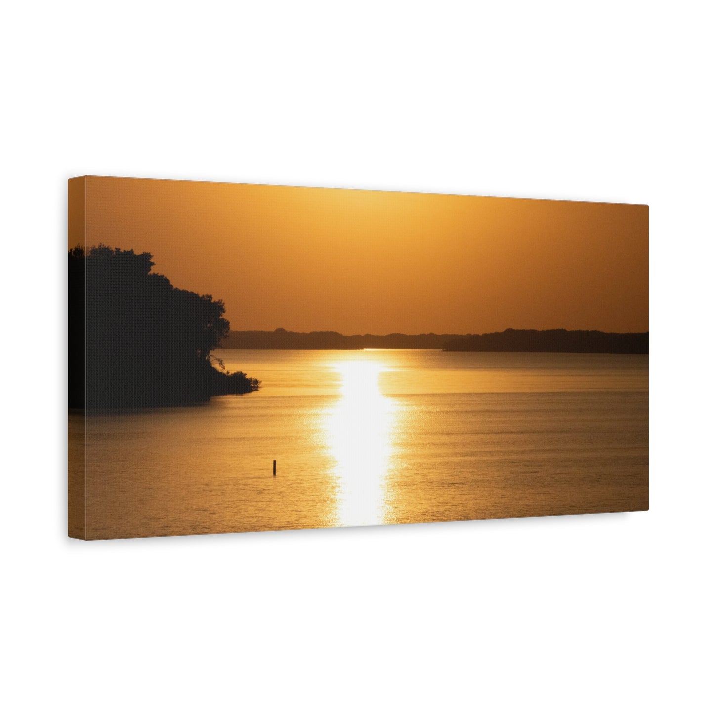 Sunset Over Calm Waters Matte Canvas