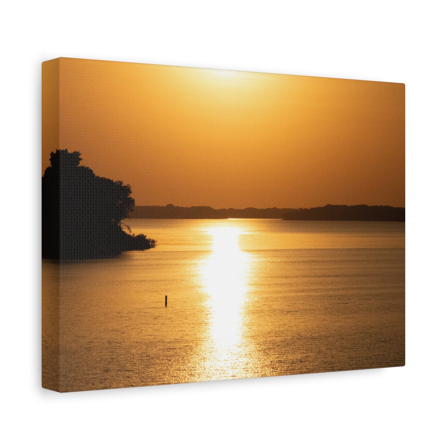 Sunset Over Calm Waters Matte Canvas