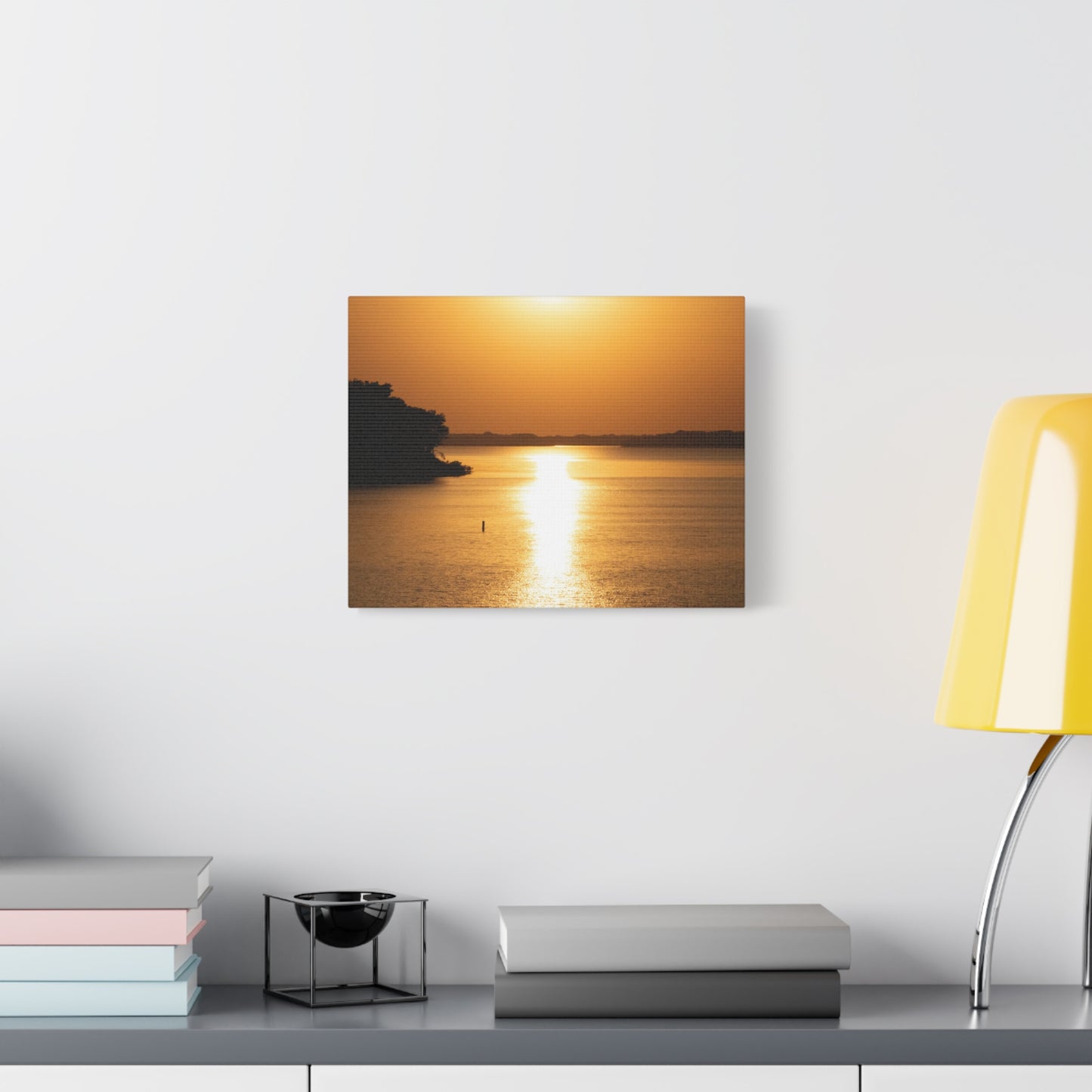 Sunset Over Calm Waters Matte Canvas