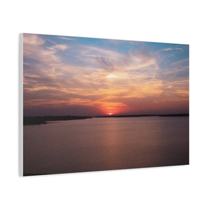 Lakeside Sundown Matte Canvas