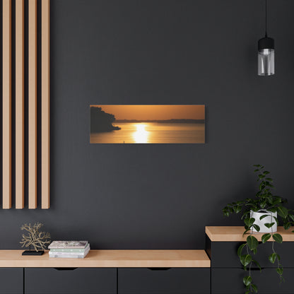 Sunset Over Calm Waters Matte Canvas