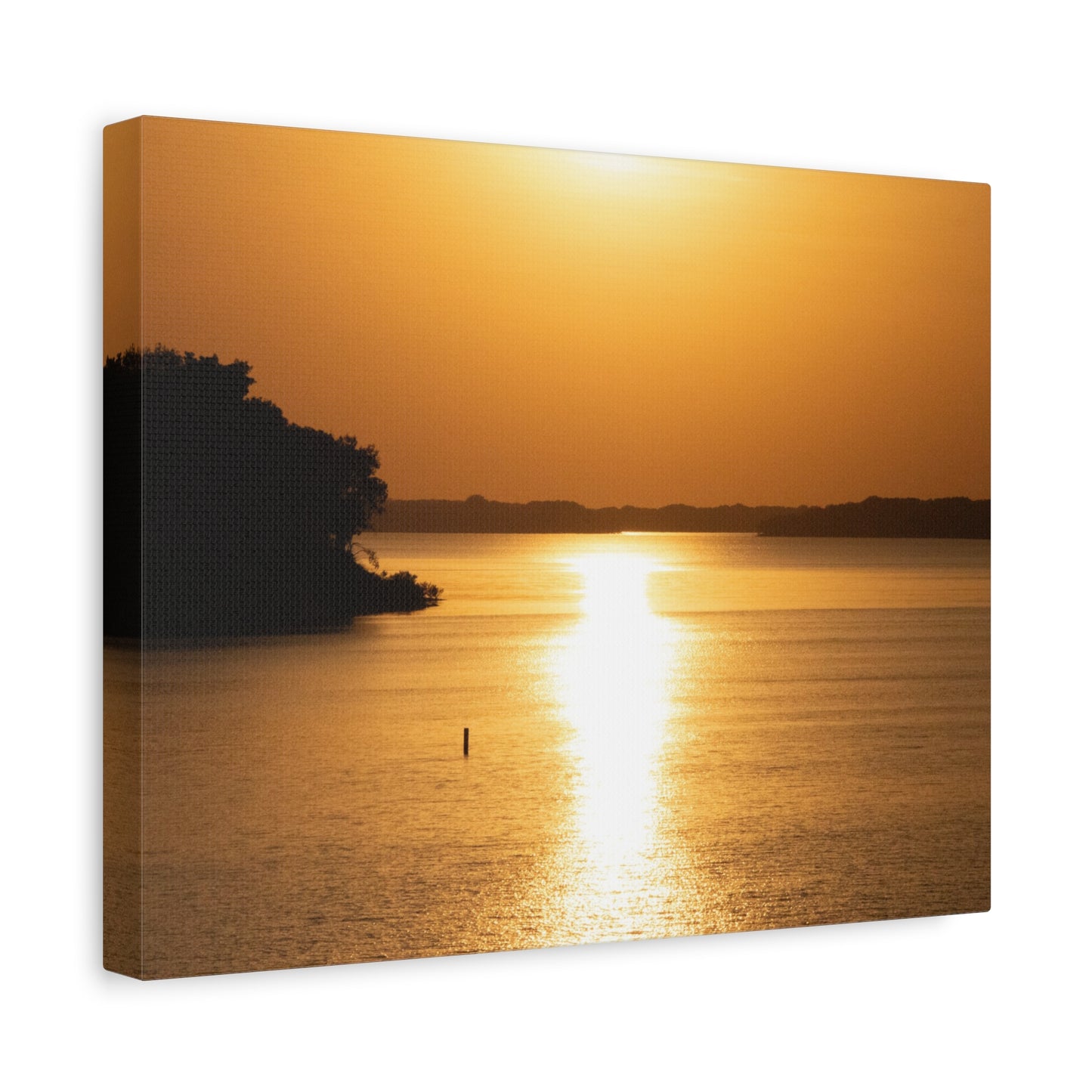 Sunset Over Calm Waters Matte Canvas