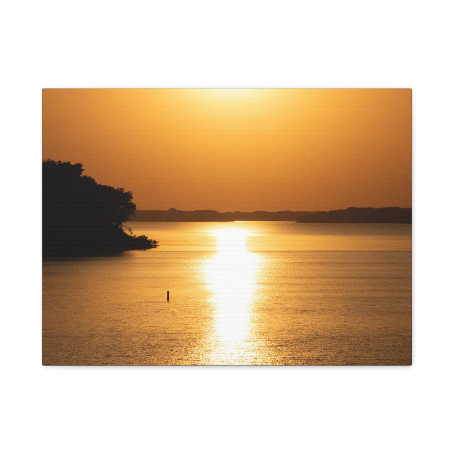 Sunset Over Calm Waters Matte Canvas