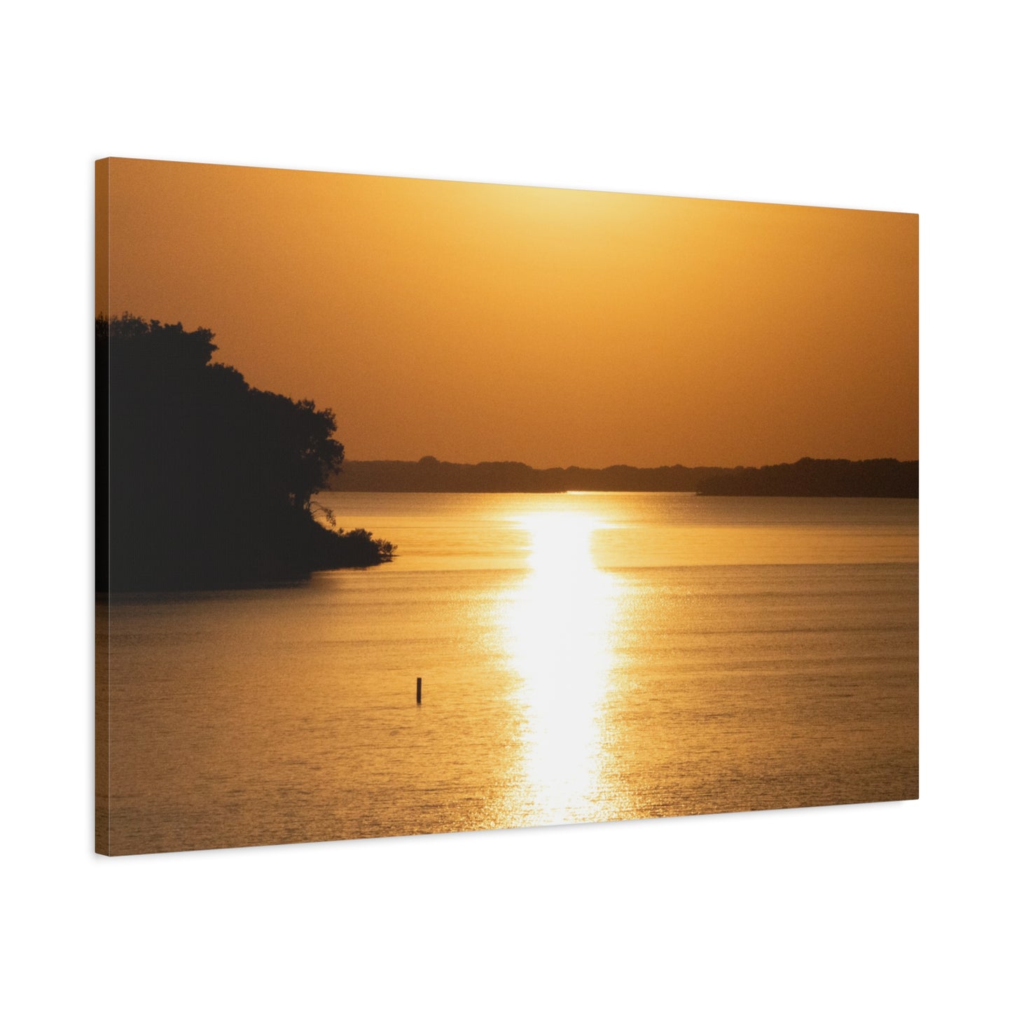 Sunset Over Calm Waters Matte Canvas