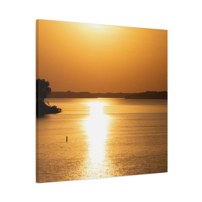 Sunset Over Calm Waters Matte Canvas