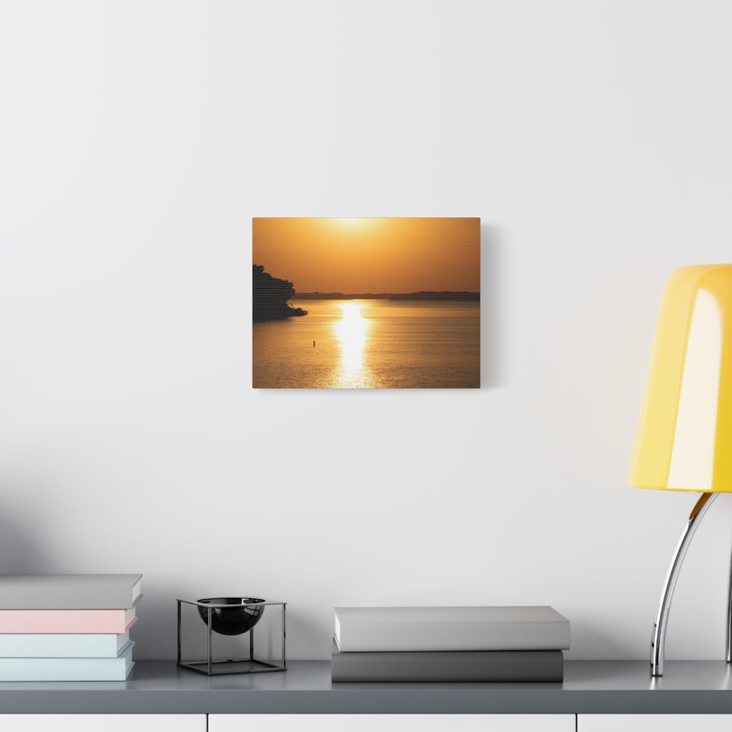 Sunset Over Calm Waters Matte Canvas