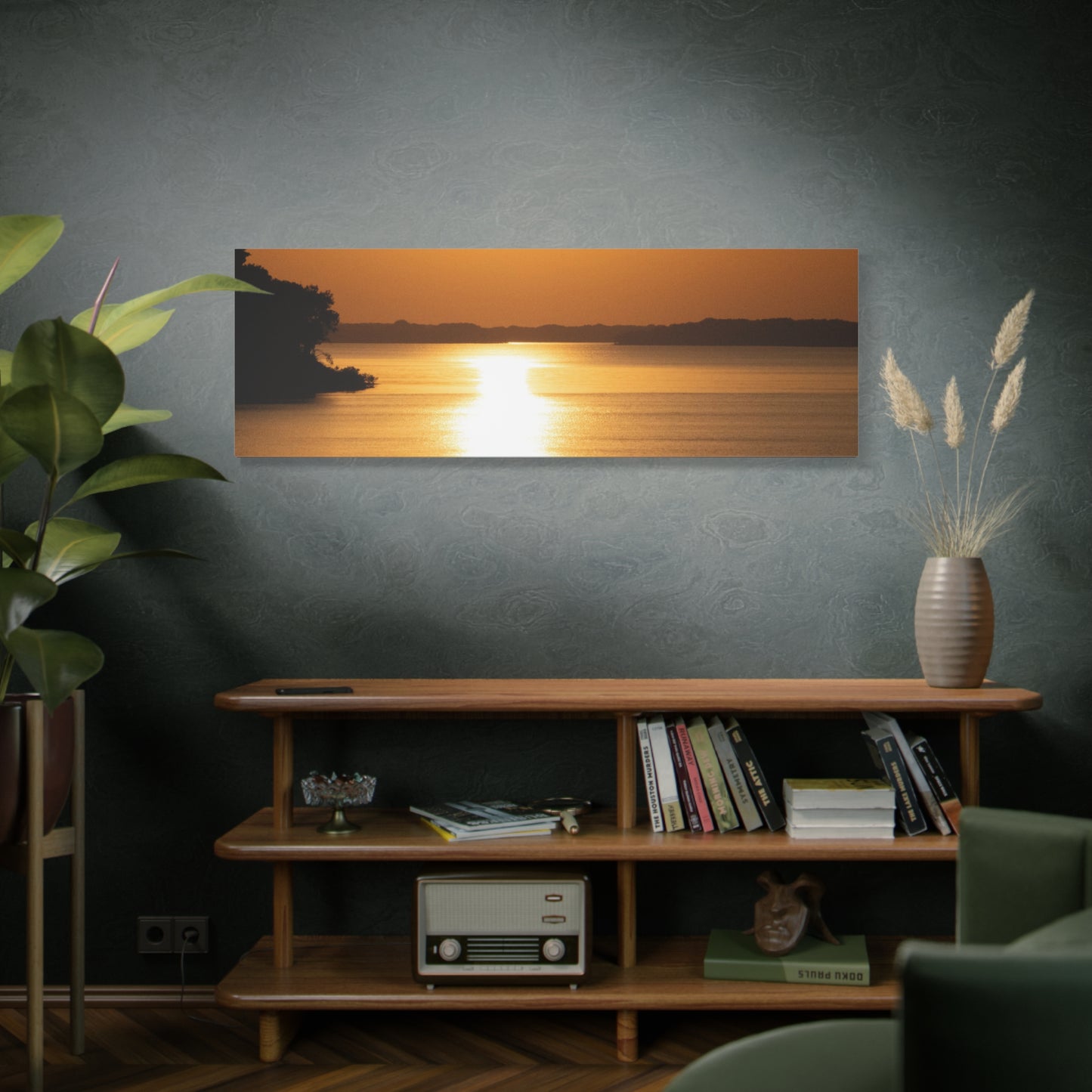 Sunset Over Calm Waters Matte Canvas