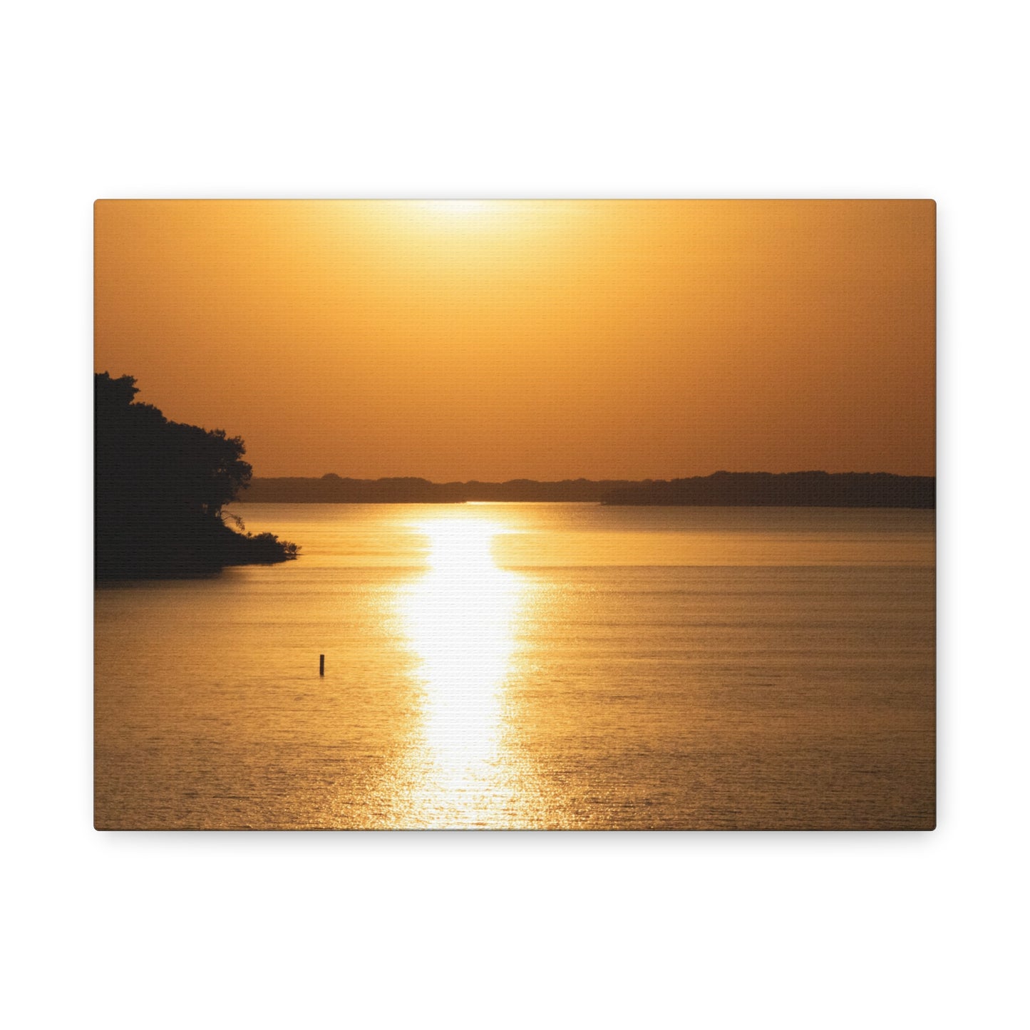 Sunset Over Calm Waters Matte Canvas