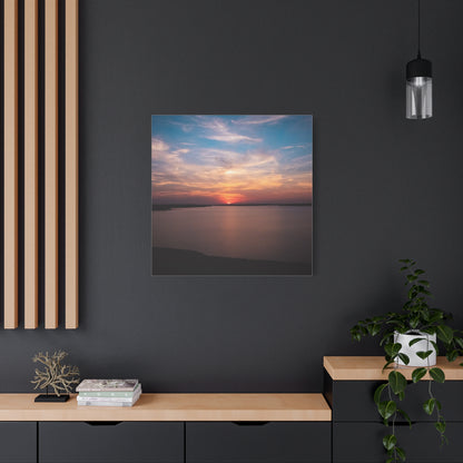 Lakeside Sundown Matte Canvas