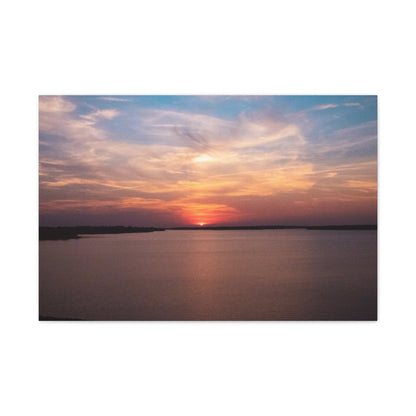 Lakeside Sundown Matte Canvas