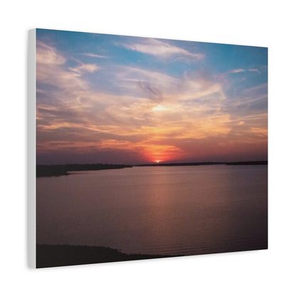 Lakeside Sundown Matte Canvas