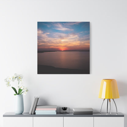 Lakeside Sundown Matte Canvas