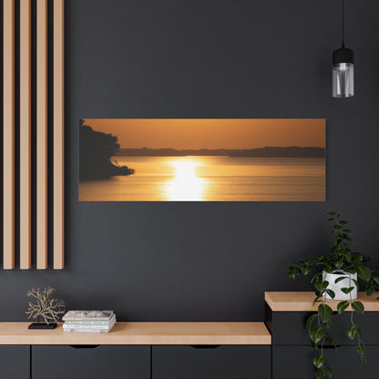 Sunset Over Calm Waters Matte Canvas