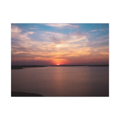 Lakeside Sundown Matte Canvas