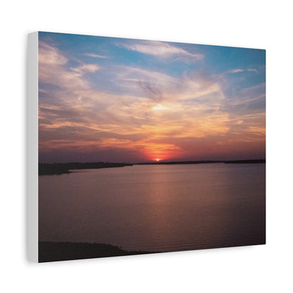 Lakeside Sundown Matte Canvas