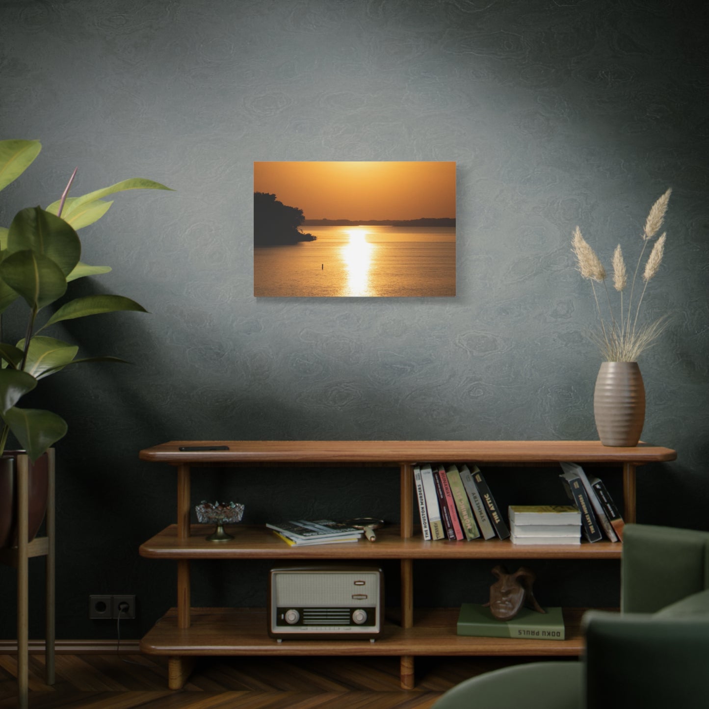 Sunset Over Calm Waters Matte Canvas