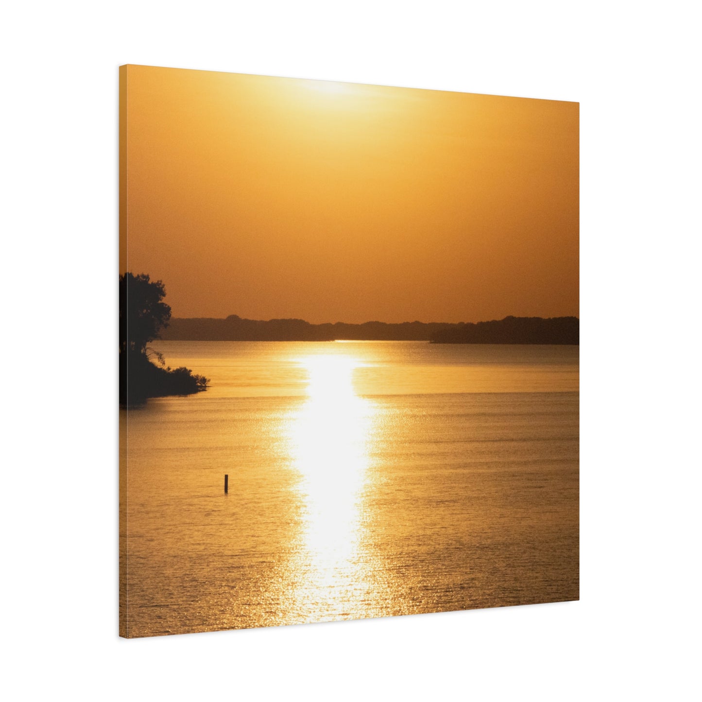 Sunset Over Calm Waters Matte Canvas