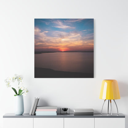 Lakeside Sundown Matte Canvas