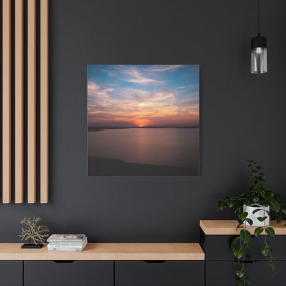 Lakeside Sundown Matte Canvas