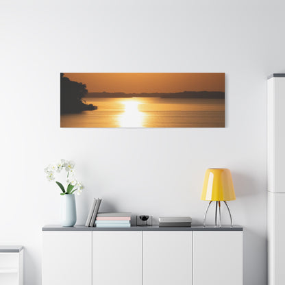 Sunset Over Calm Waters Matte Canvas