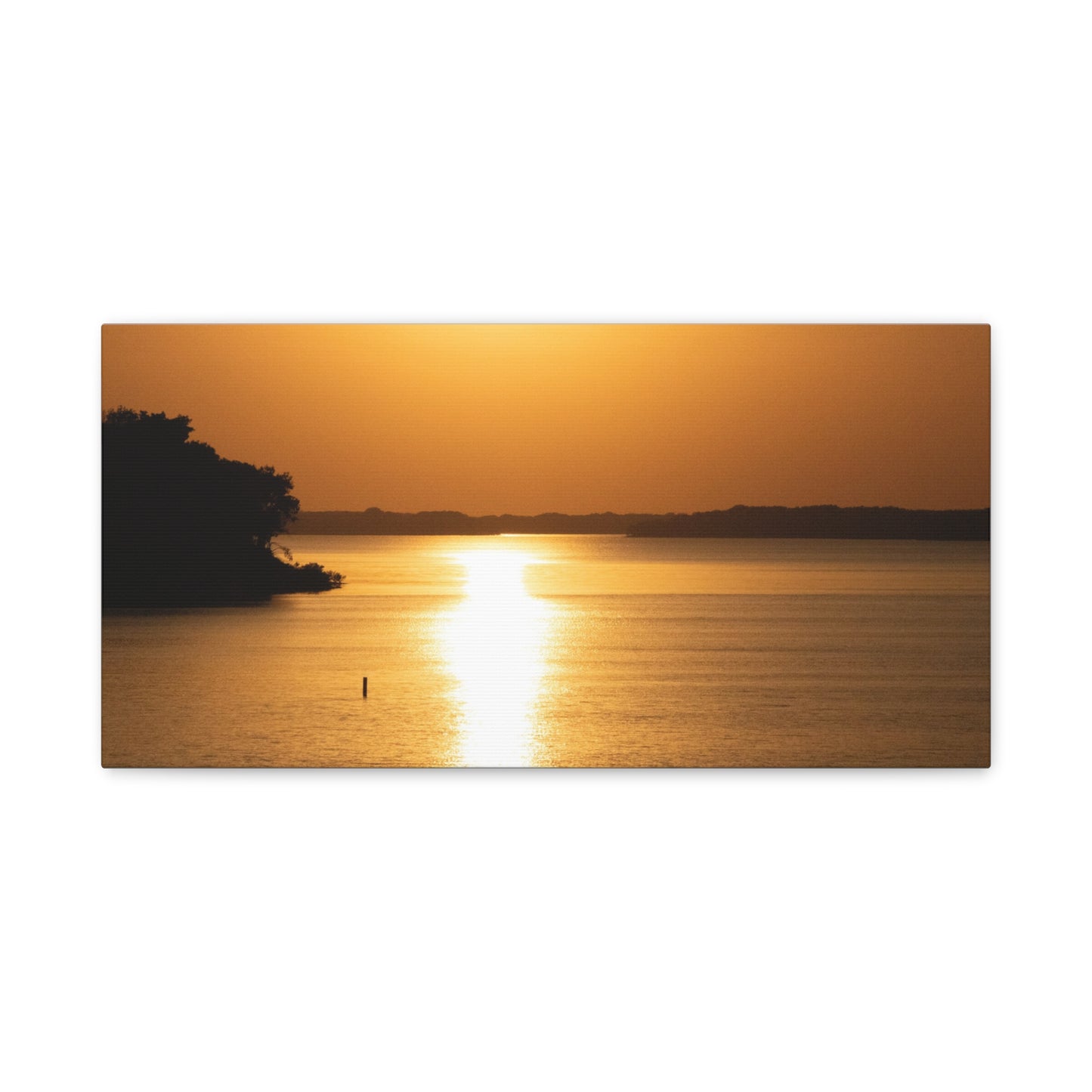 Sunset Over Calm Waters Matte Canvas