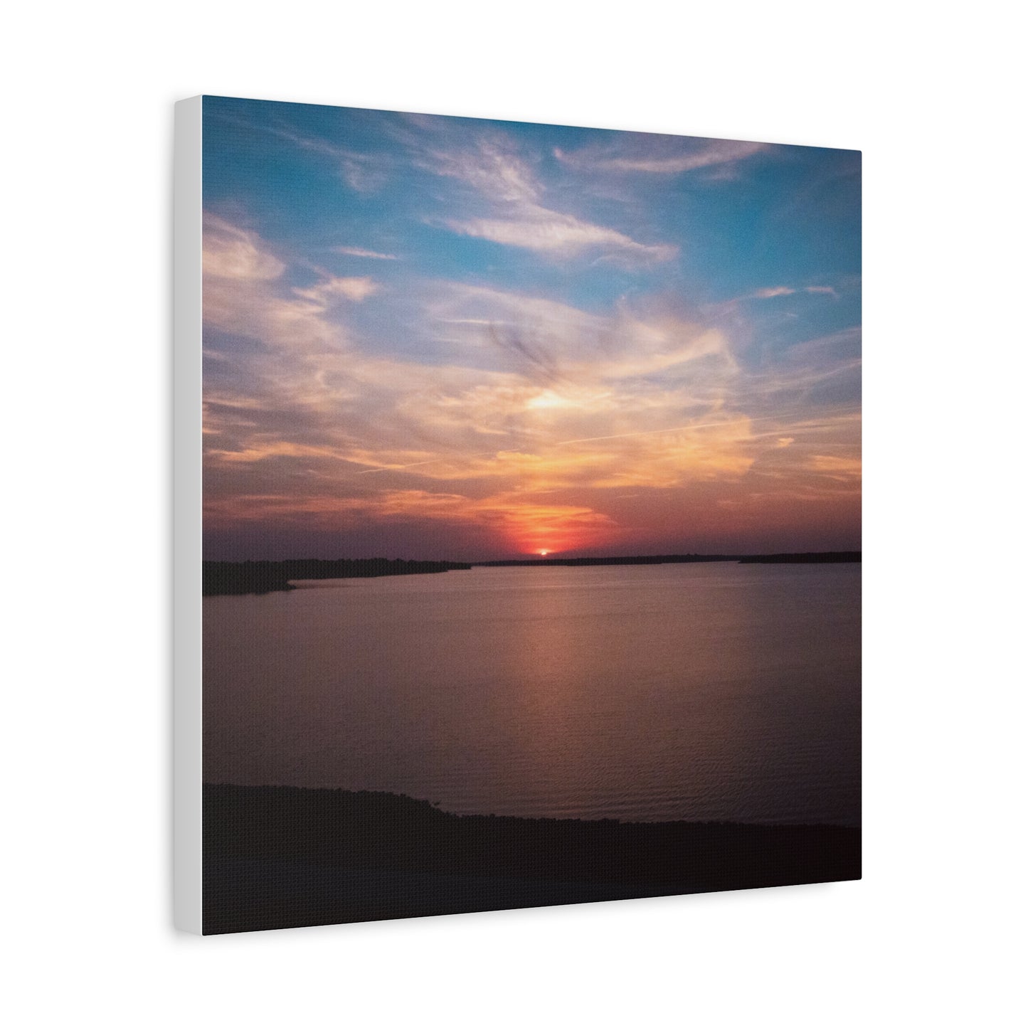 Lakeside Sundown Matte Canvas