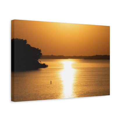 Sunset Over Calm Waters Matte Canvas