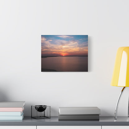 Lakeside Sundown Matte Canvas