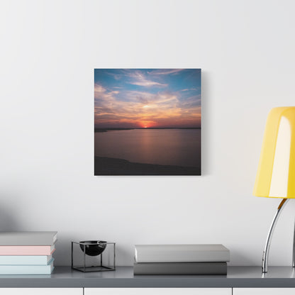 Lakeside Sundown Matte Canvas