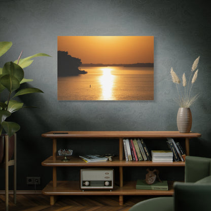 Sunset Over Calm Waters Matte Canvas