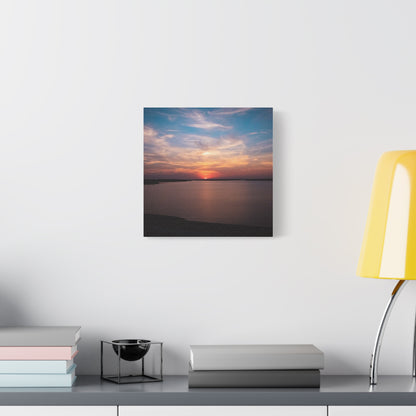 Lakeside Sundown Matte Canvas