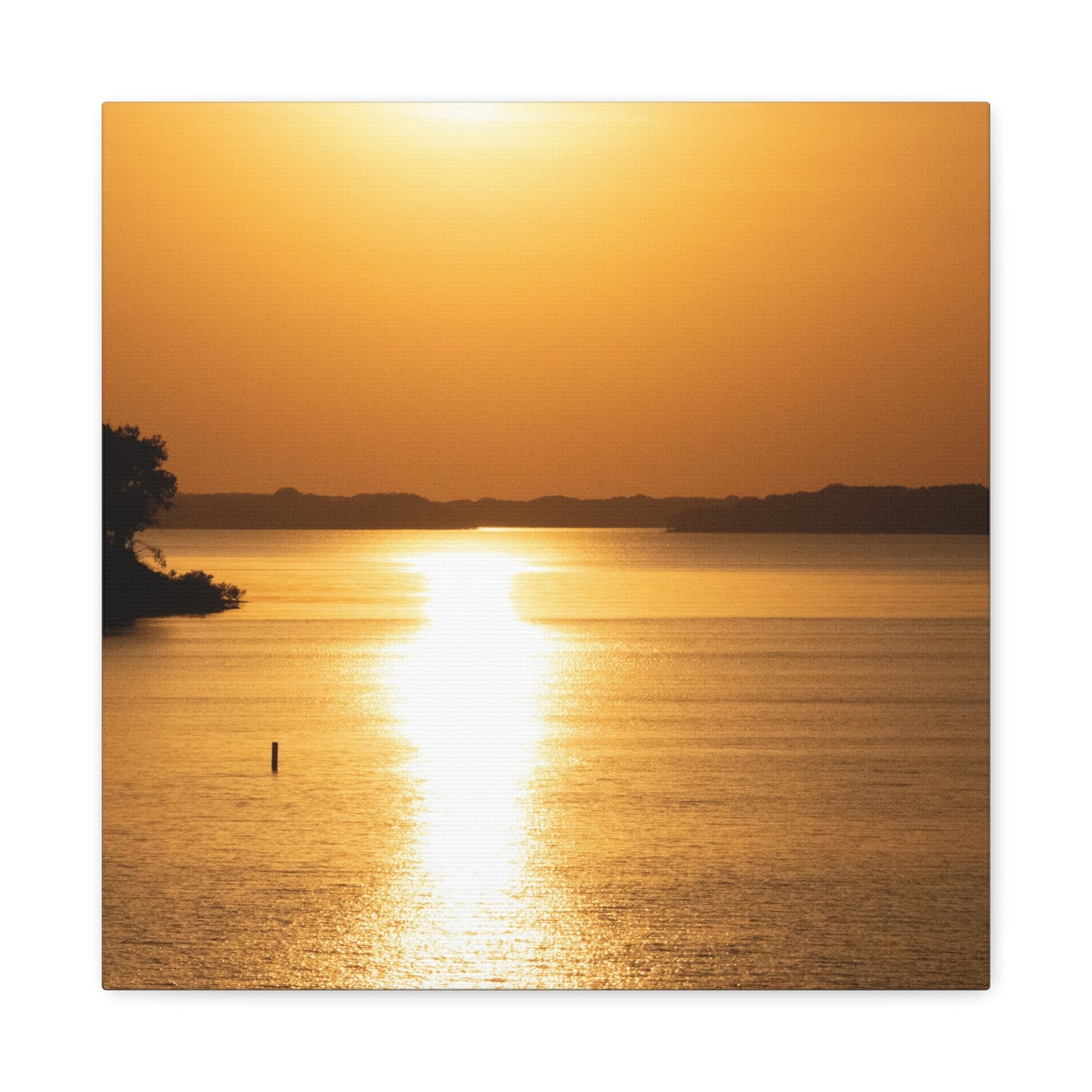 Sunset Over Calm Waters Matte Canvas