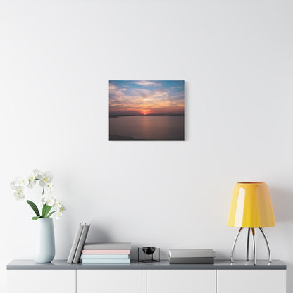 Lakeside Sundown Matte Canvas