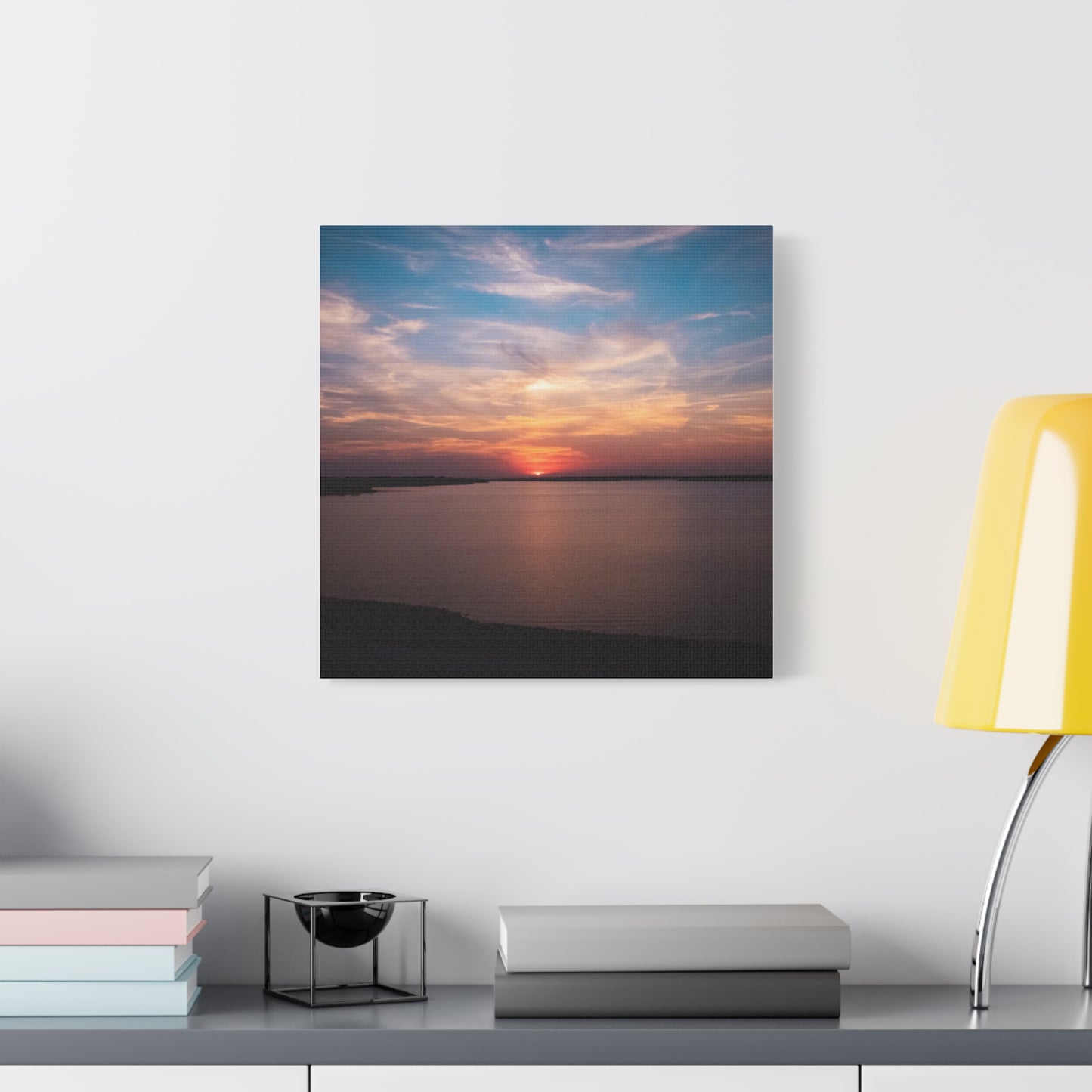 Lakeside Sundown Matte Canvas