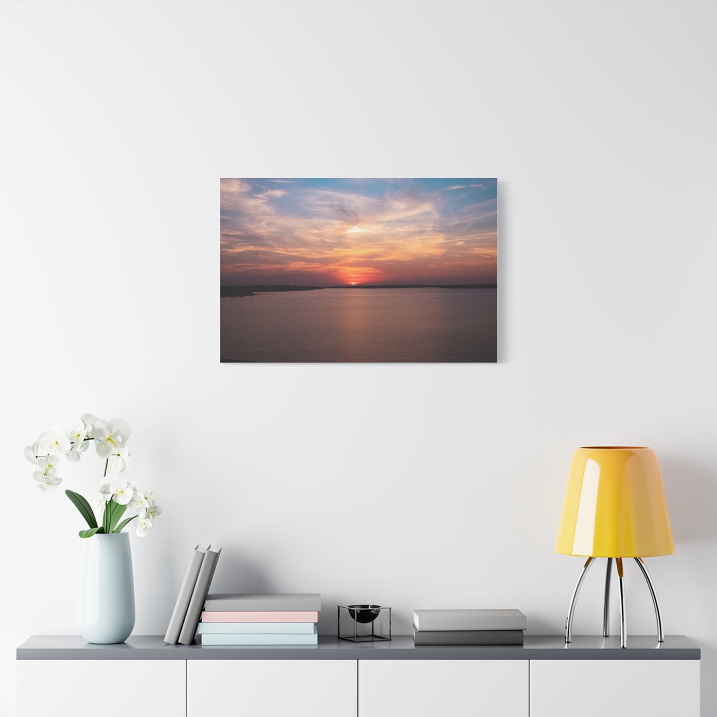 Lakeside Sundown Matte Canvas