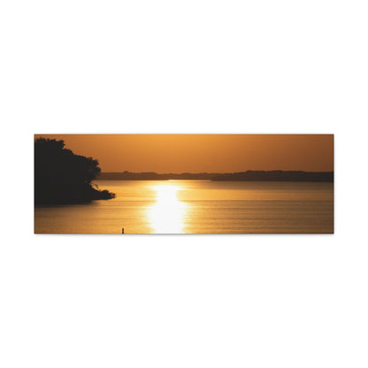 Sunset Over Calm Waters Matte Canvas