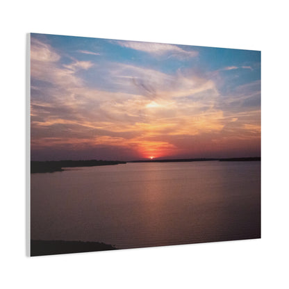 Lakeside Sundown Matte Canvas