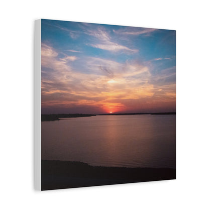 Lakeside Sundown Matte Canvas