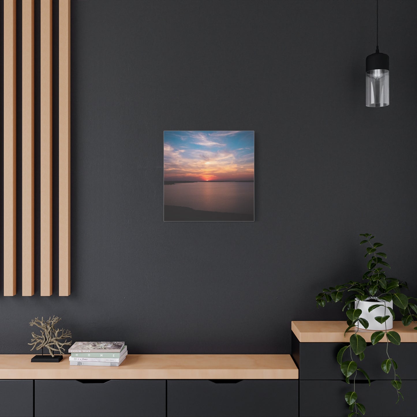 Lakeside Sundown Matte Canvas