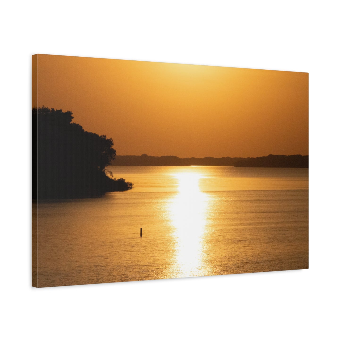 Sunset Over Calm Waters Matte Canvas