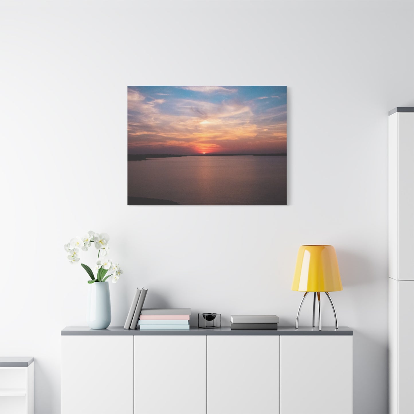 Lakeside Sundown Matte Canvas